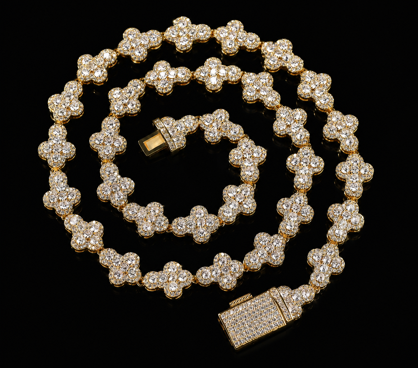 Diamond Cross Tennis Necklace