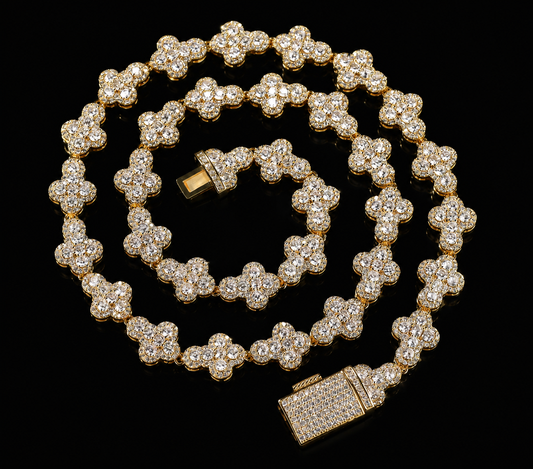 Diamond Cross Tennis Necklace