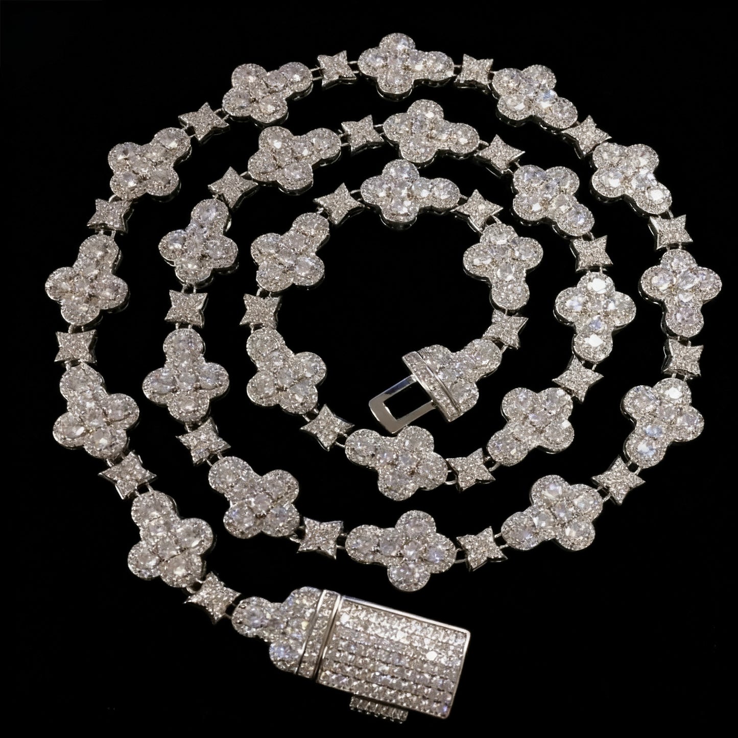 Diamond Cross Tennis Necklace